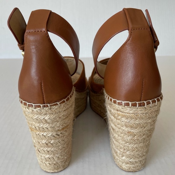 MARC FISHER Womens Brown 2" Platform Adalyn Wedge Leather Espadrille Sandals 9 - Picture 9 of 13